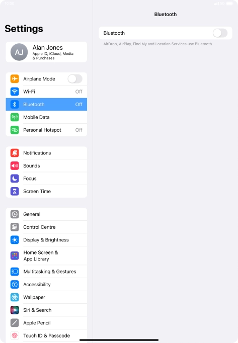 Press the indicator next to 
