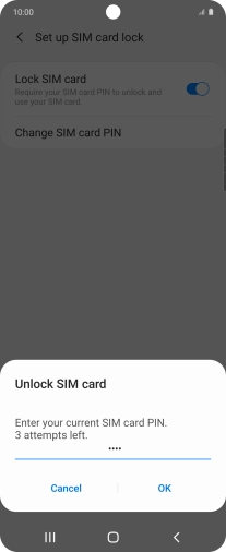 Key in your PIN and press OK. The default PIN is 1111.