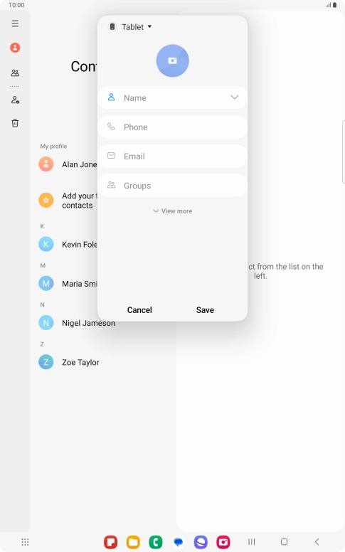 Press the address book drop down list.