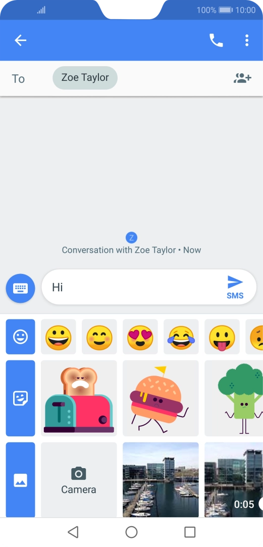 Press the gallery icon.