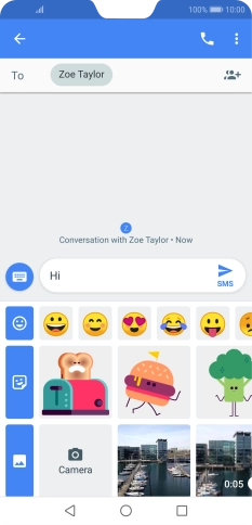 Press the gallery icon.