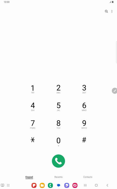 Press the menu icon.
