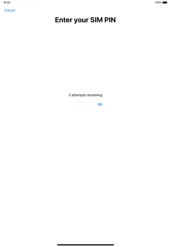 If your SIM is locked, key in your PIN and press OK. The default PIN is 1111.