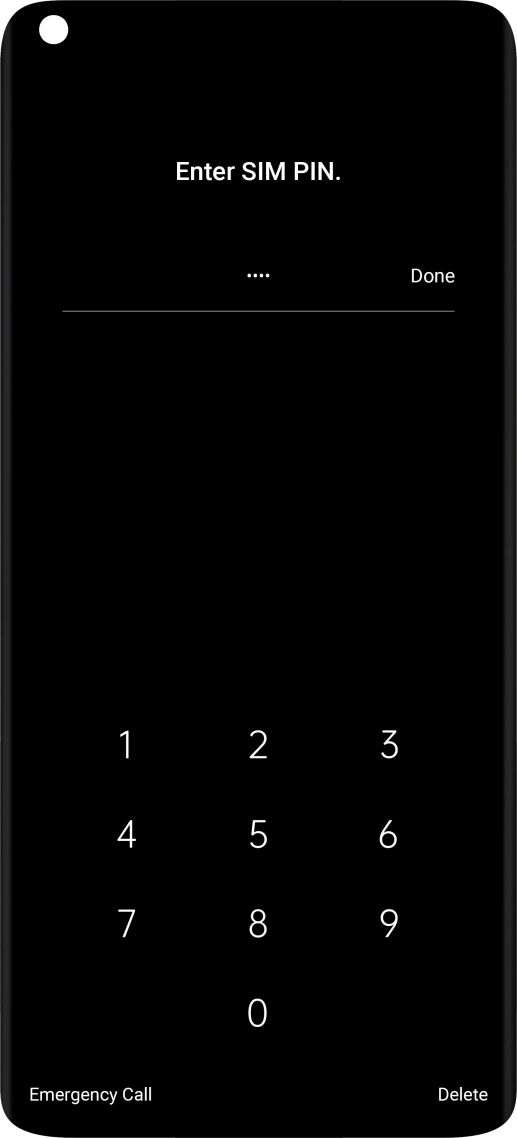 If you're asked to key in your PIN, do so and press Done. The default PIN is 1111.
