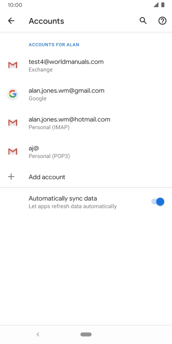 Press the indicator next to 