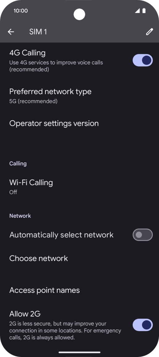 Press the indicator next to 