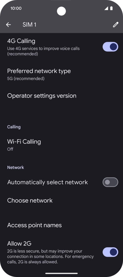 Press the indicator next to 