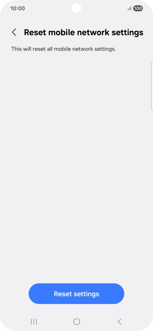 Press Reset settings.