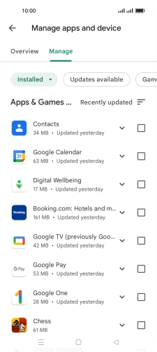Press the required app.