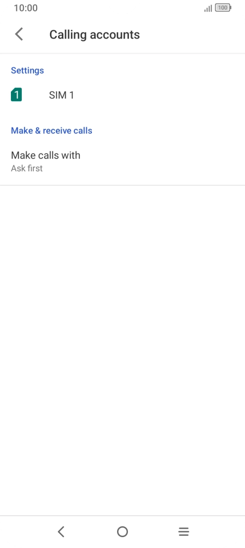 Press the name of the SIM.