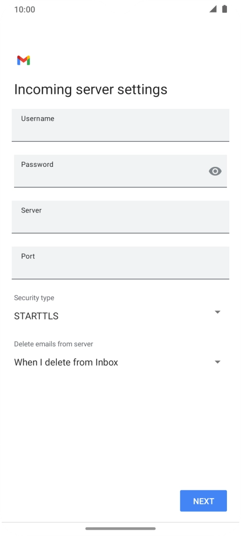 Press the field below 