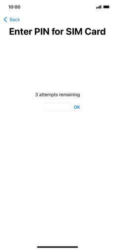 If your SIM is locked, key in your PIN and press OK. The default PIN is 1111.