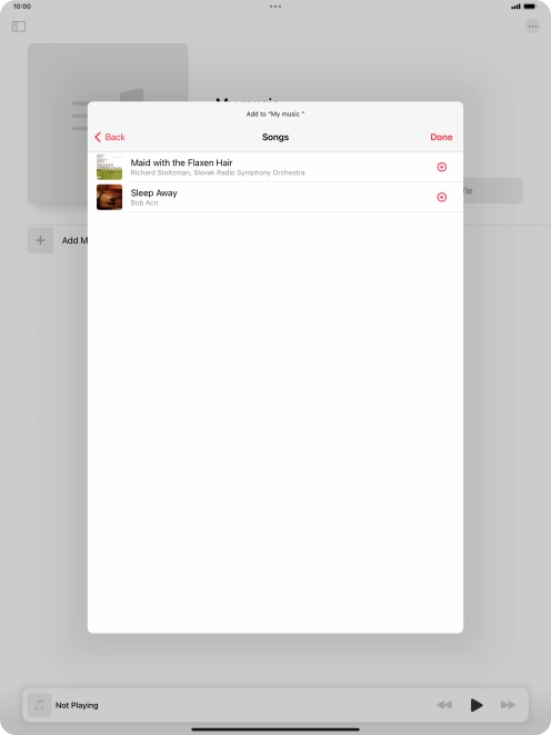 Go to the required category and press the required audio file.