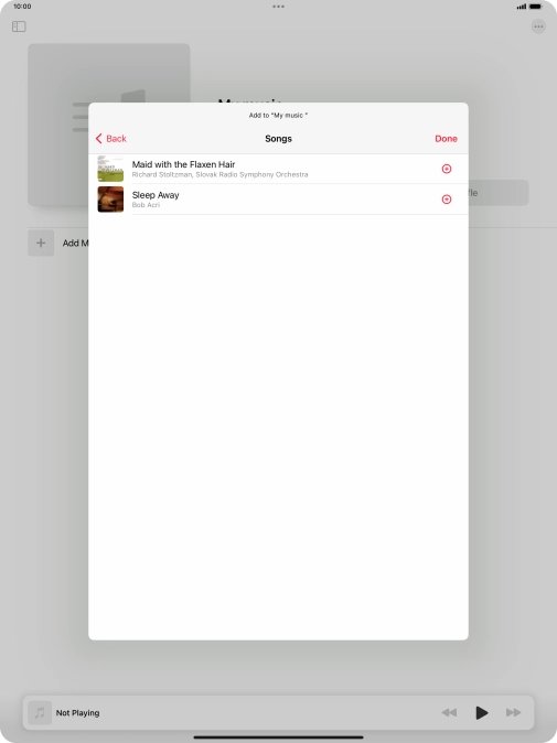 Go to the required category and press the required audio file.