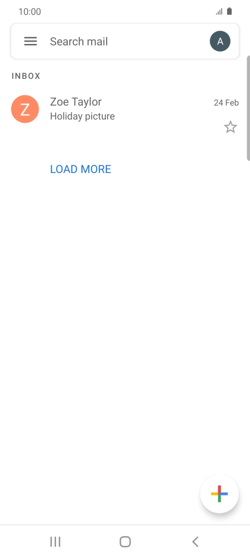 Press the email account icon.
