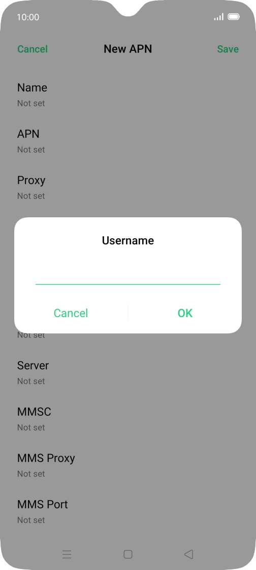 Key in eesecure and press OK.