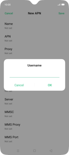 Key in eesecure and press OK.