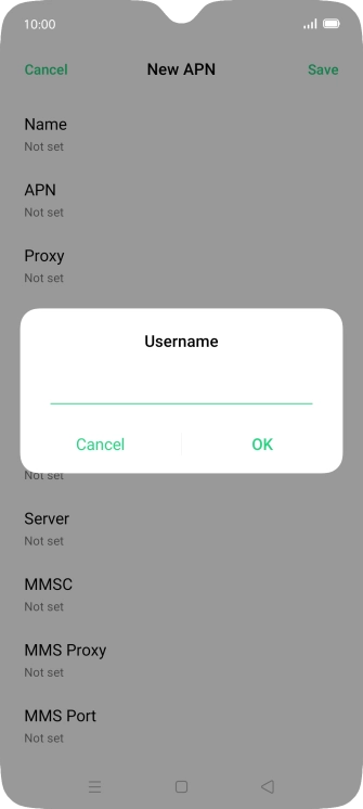 Key in eesecure and press OK.