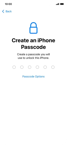 Press Passcode Options.