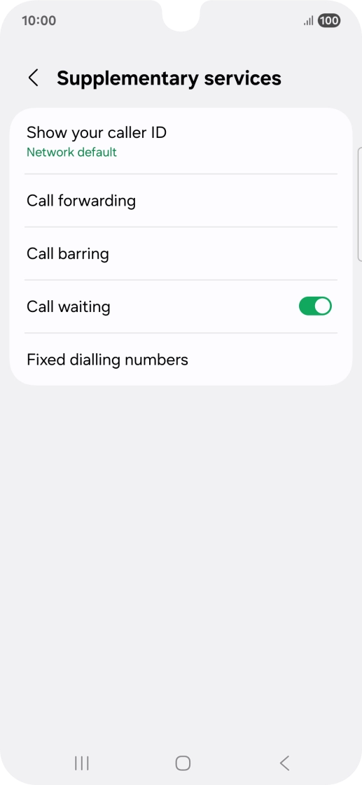 Press Call forwarding.
