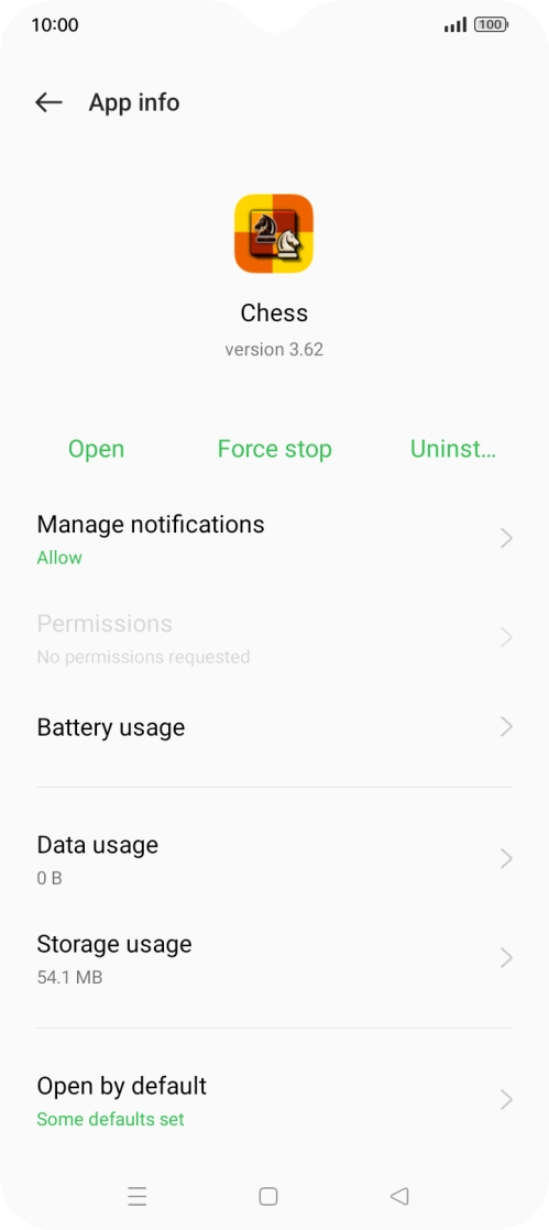 Press Storage usage.