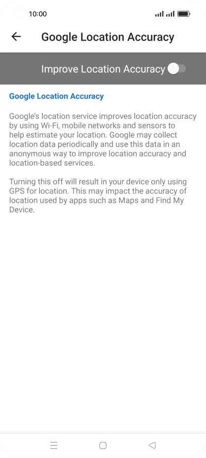 If you press the indicator next to 