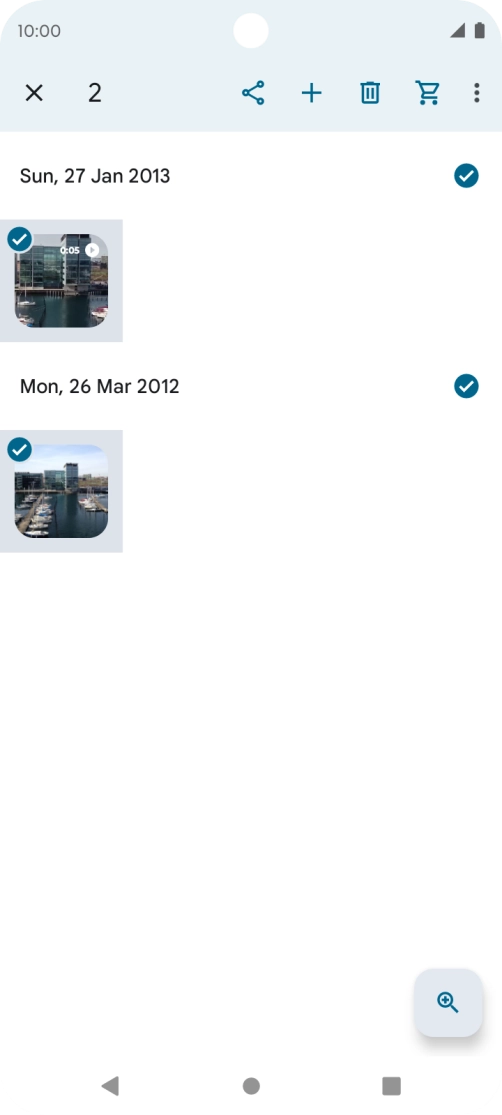 Press the share icon.