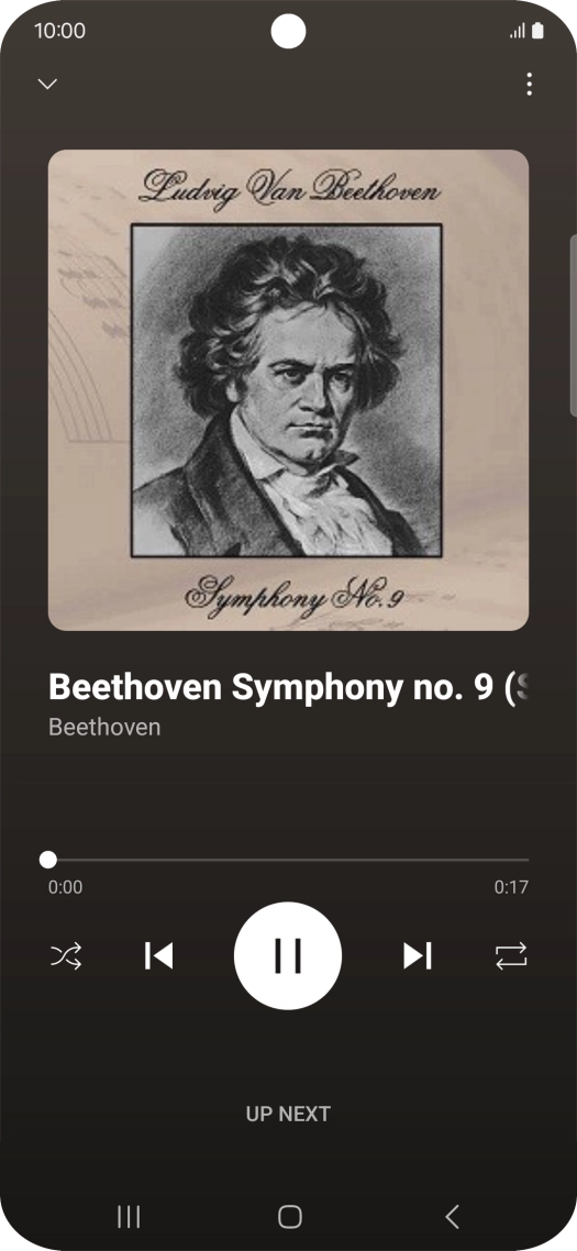 Press arrow right to go to the next audio file.