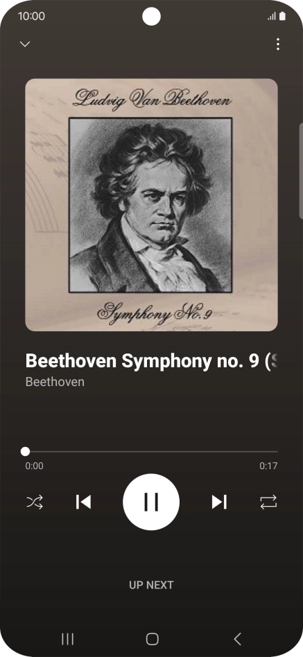 Press arrow right to go to the next audio file.