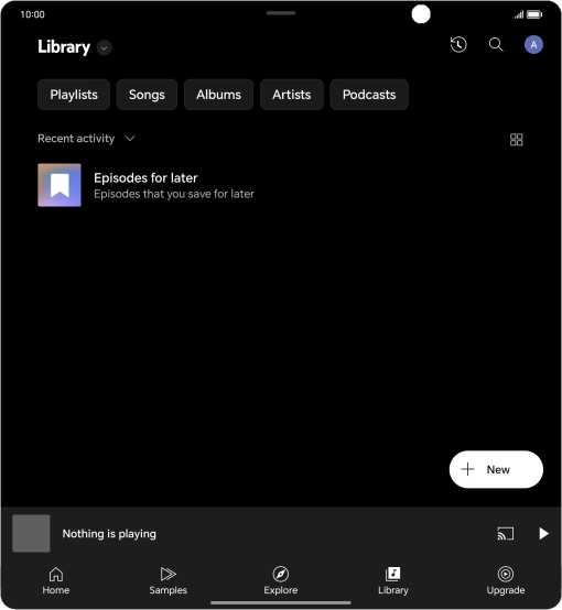 Press the drop down list.