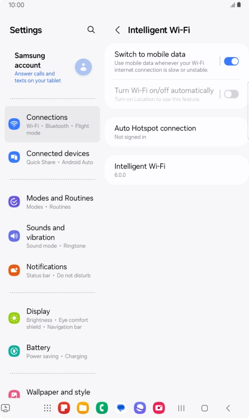 Press the indicator next to 