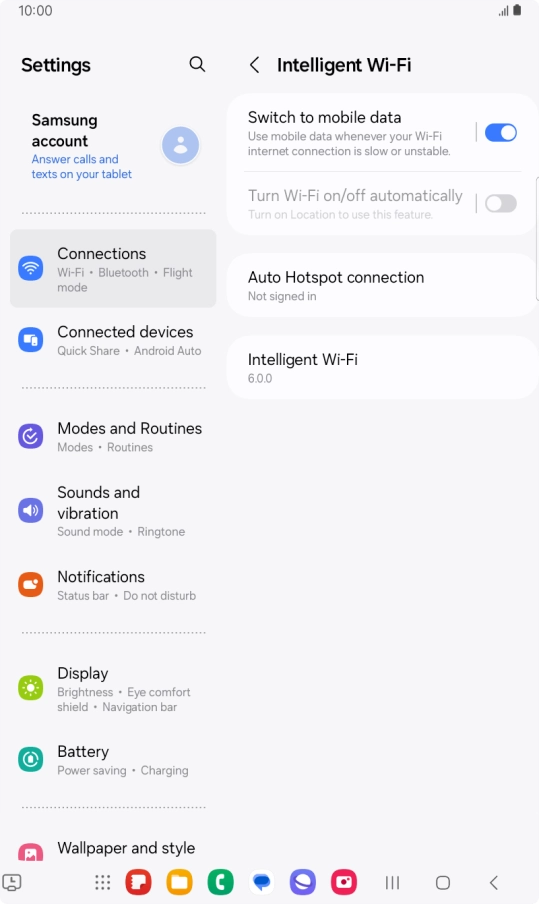 Press the indicator next to 