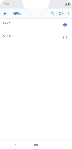 Press the field next to the required data connection to activate it.
