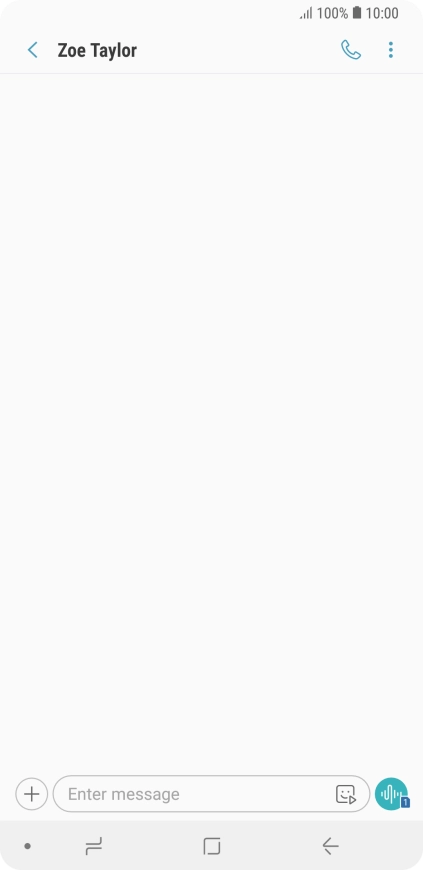 Press the text input field and write the text for your MMS.