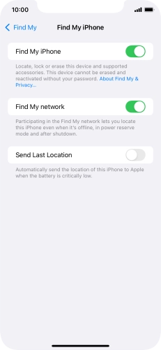 Press the indicator next to 