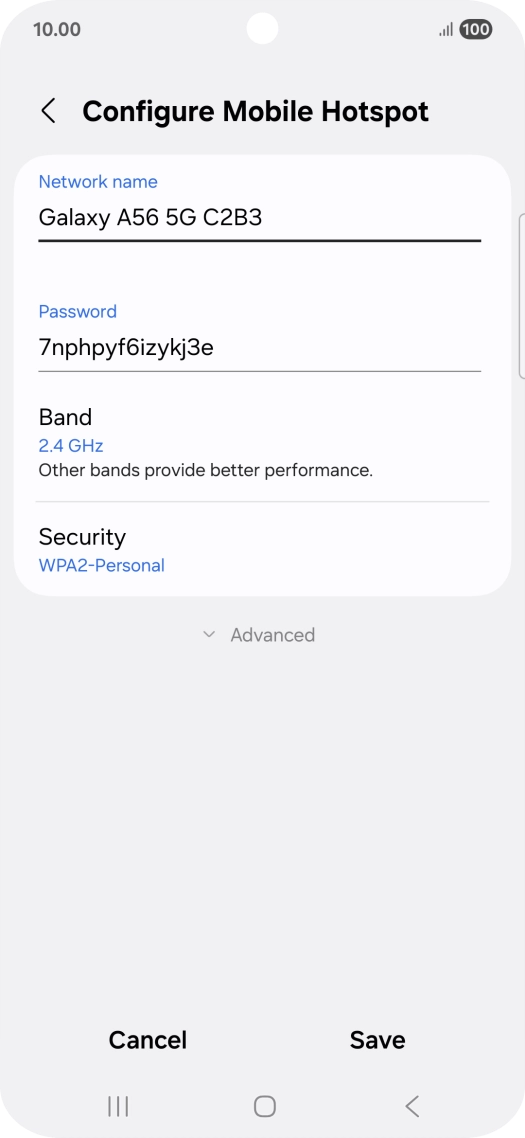 Press the field below 