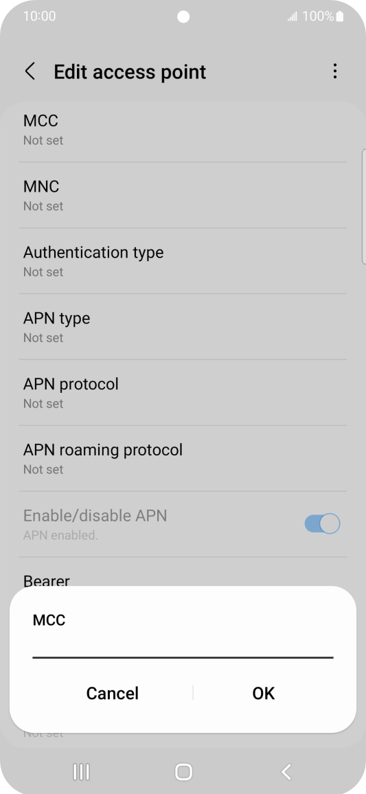 Key in 234 and press OK.