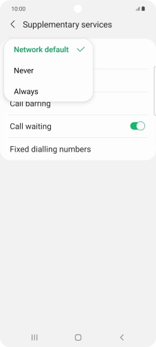 Press Always to turn on caller identification.