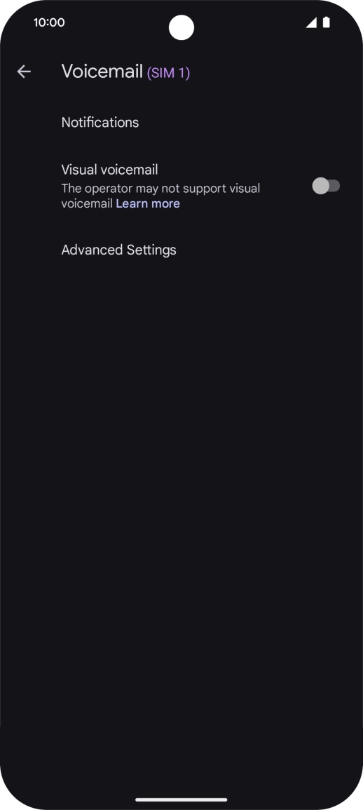 Press Advanced Settings.