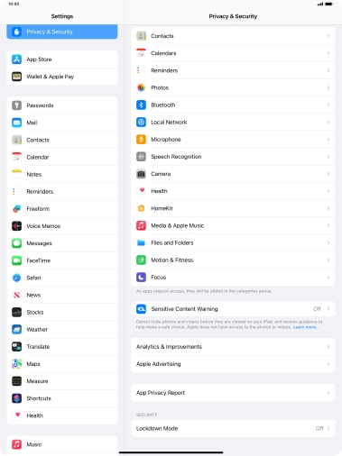 Press App Privacy Report.