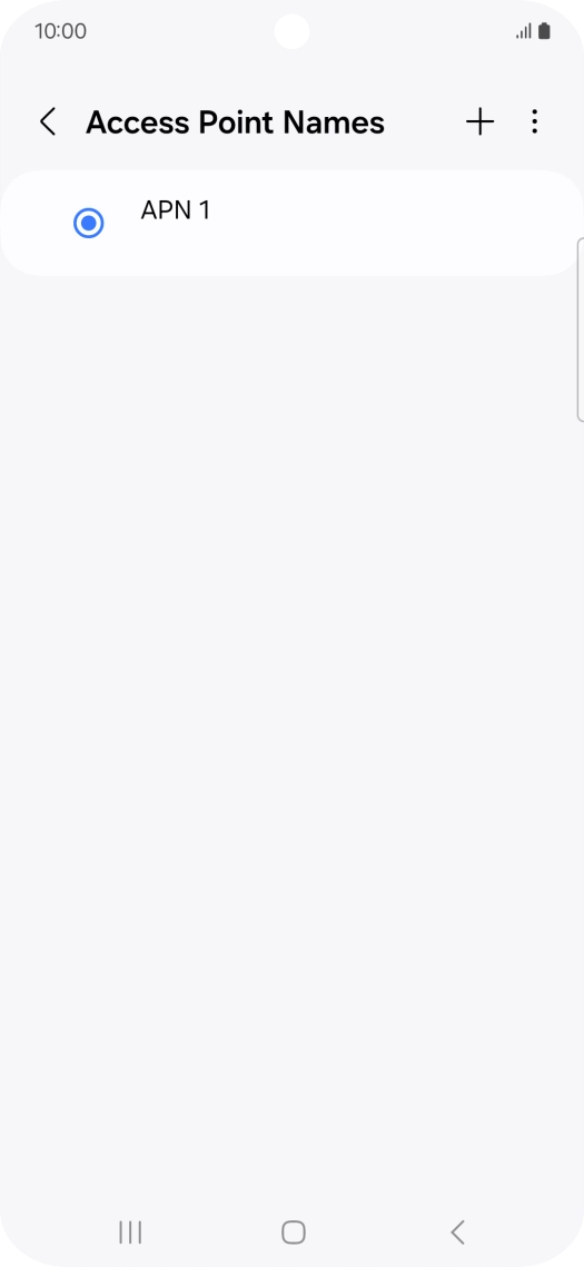 Press the new data connection icon.