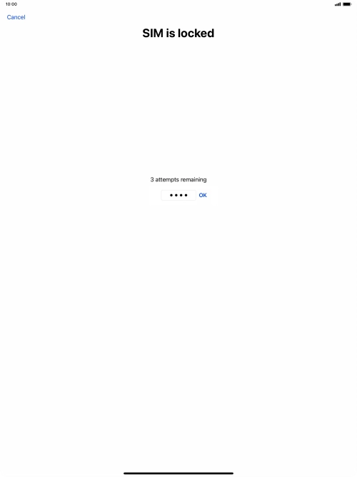 If your SIM is locked, key in your PIN and press OK. The default PIN is 1111.