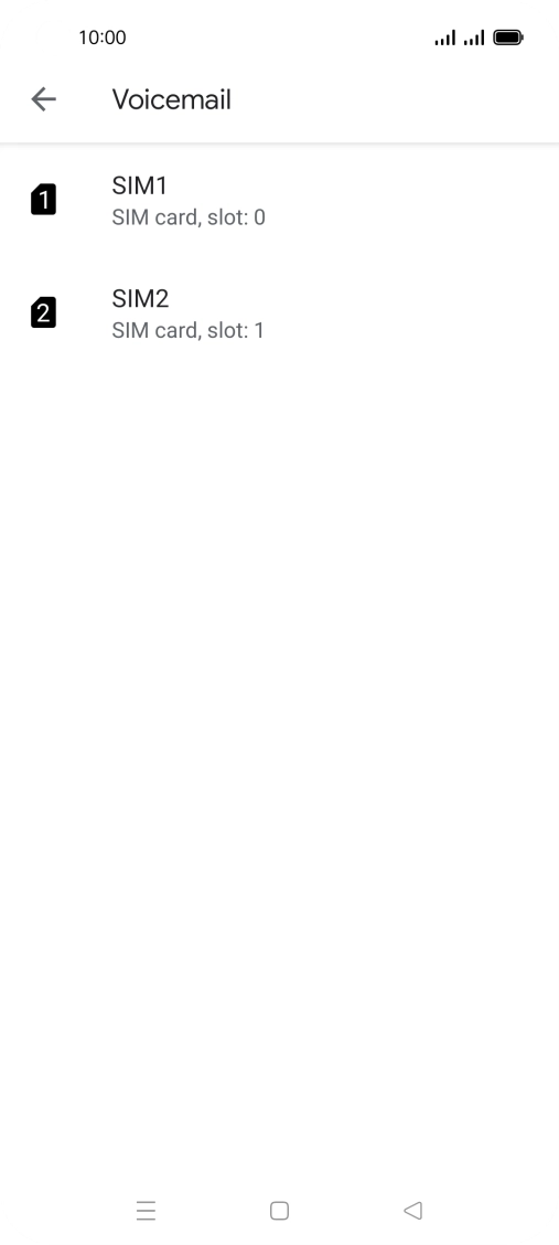 Press the required SIM.