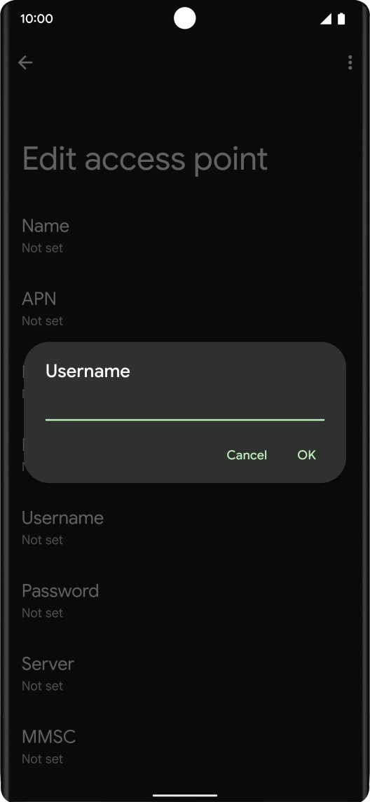 Key in eesecure and press OK.