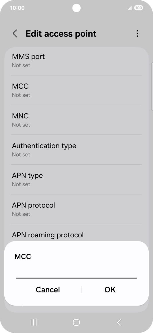 Key in 234 and press OK.