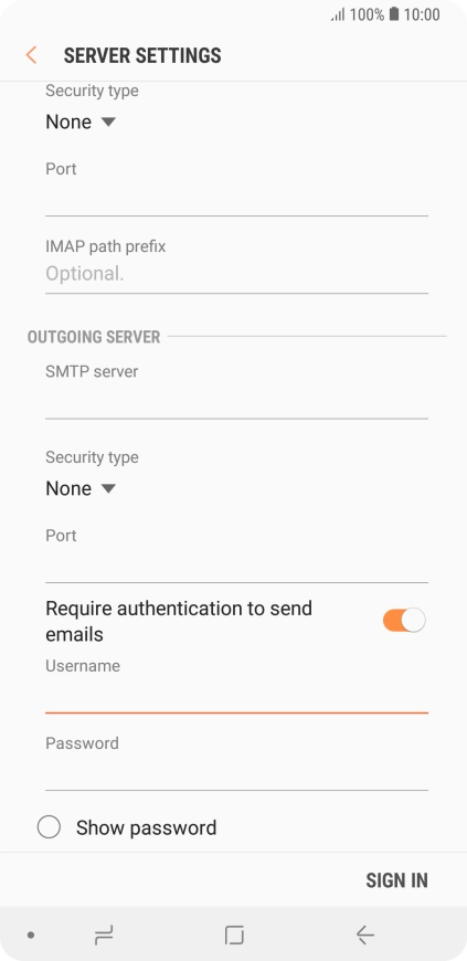 Press the field below 