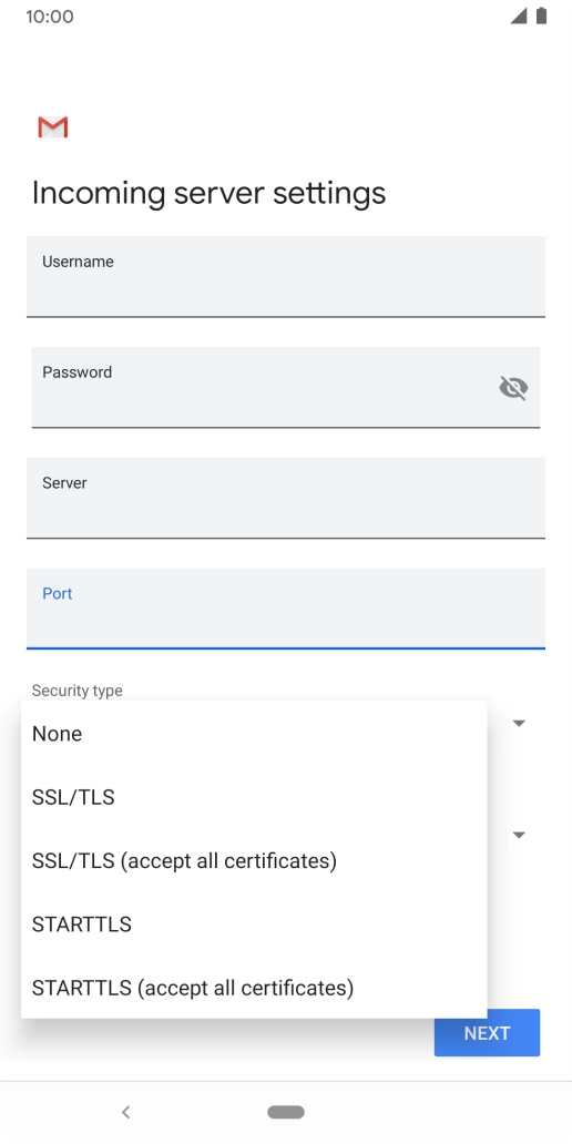 Press None to turn off the function.