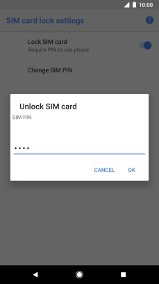 Key in your PIN and press OK. The default PIN is 1111.