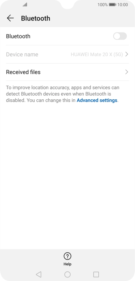 Press the indicator next to 