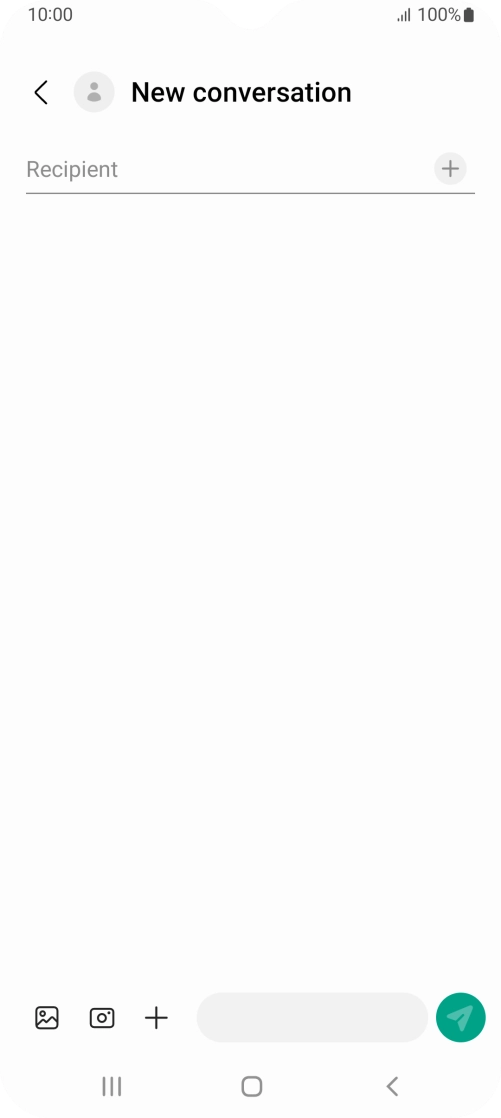 Press the search field and key in the first letters of the recipient's name.